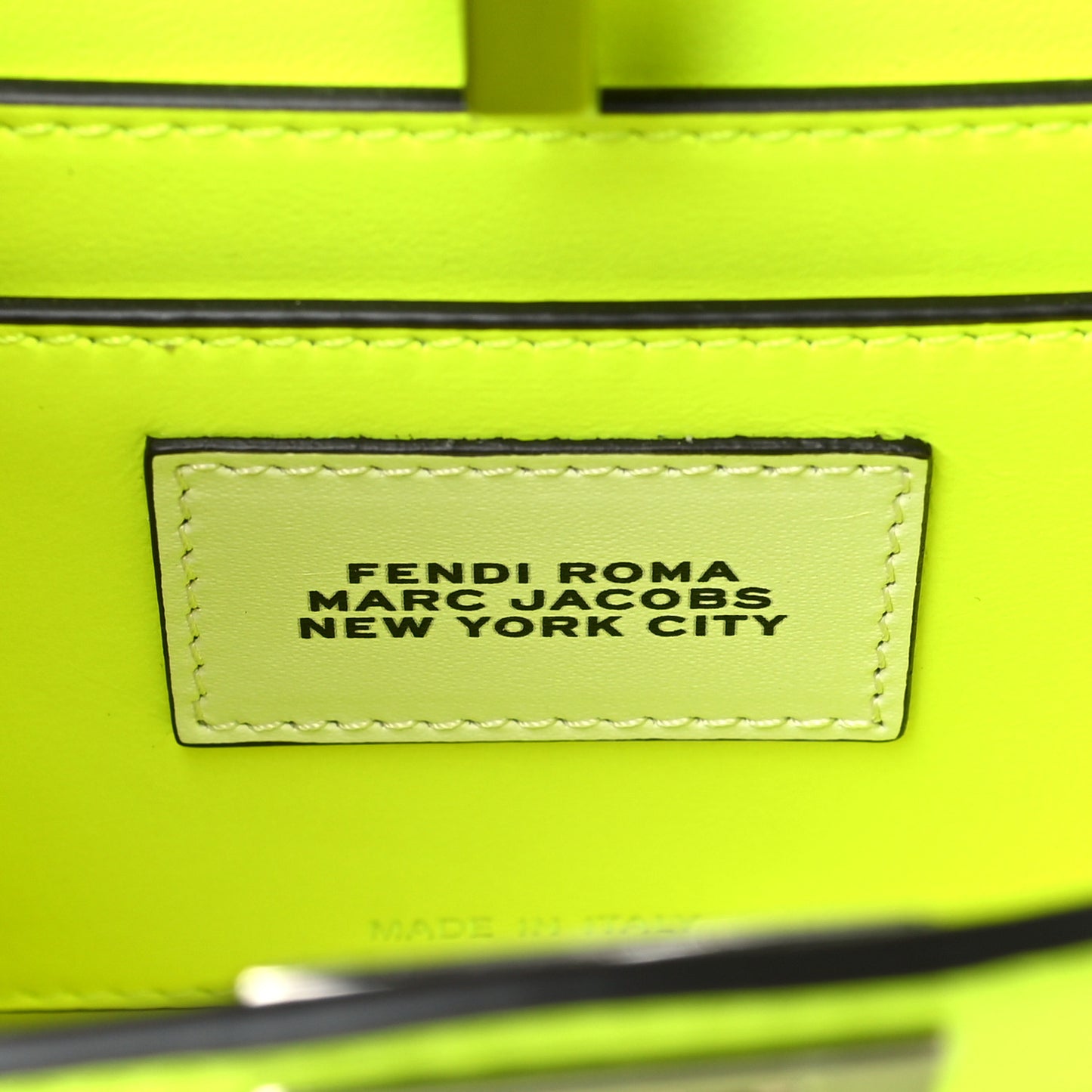 X MARC JACOBS Shiny Nappa Petite Peekaboo I SEE U Satchel Fluo