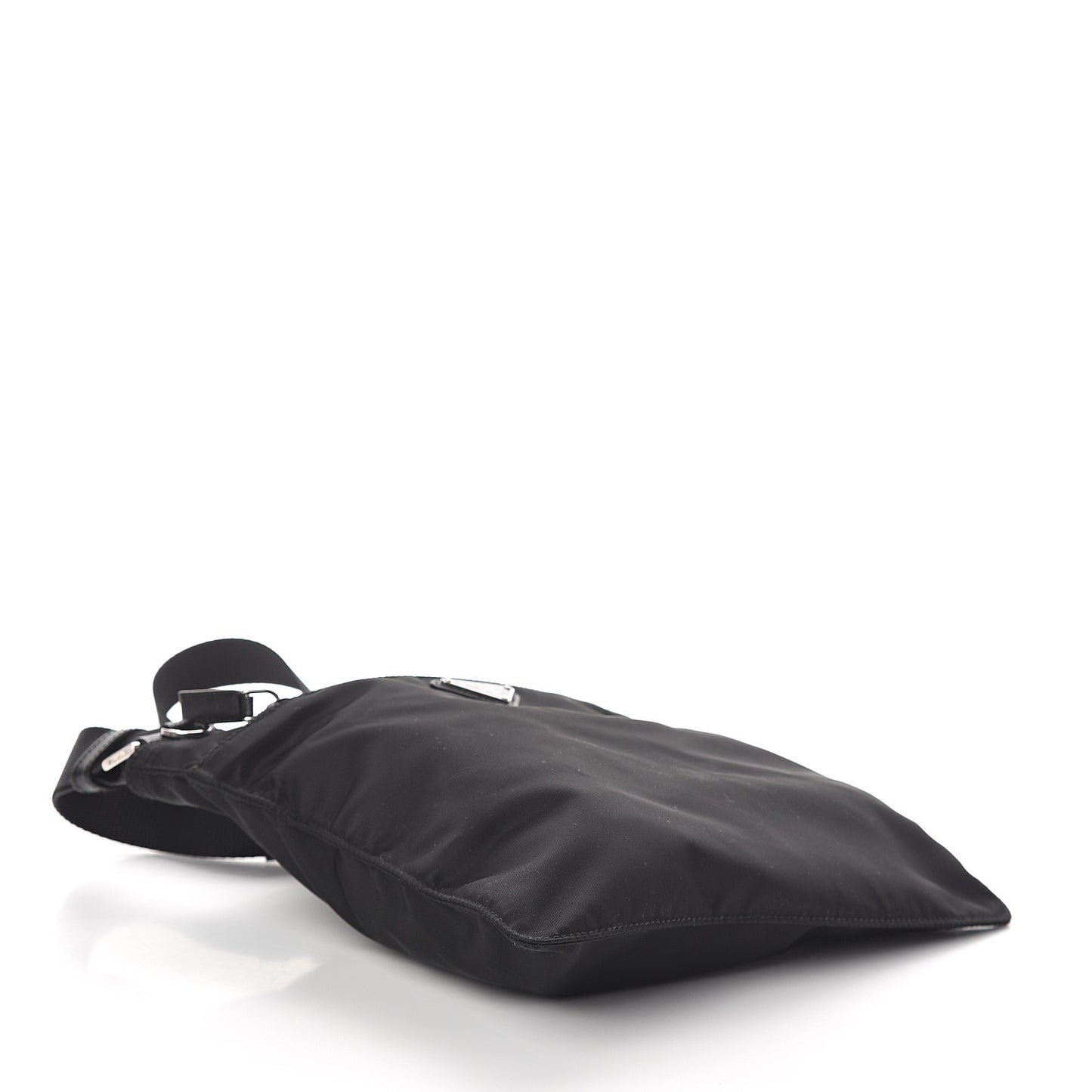 Nylon Vela Flat Messenger Bag Black