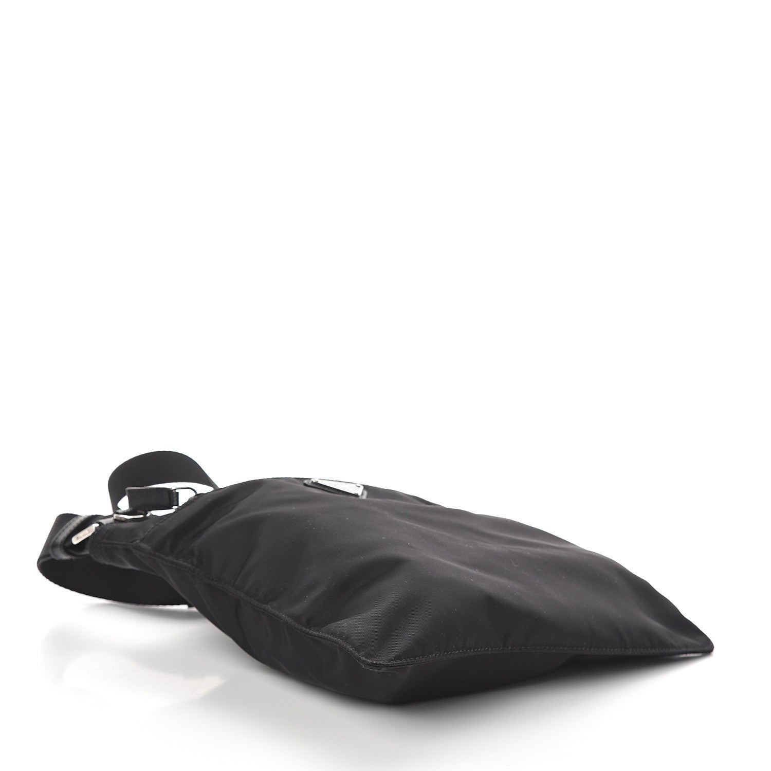 Prada Nylon Vela Flat Messenger Bag Black 4 of 8