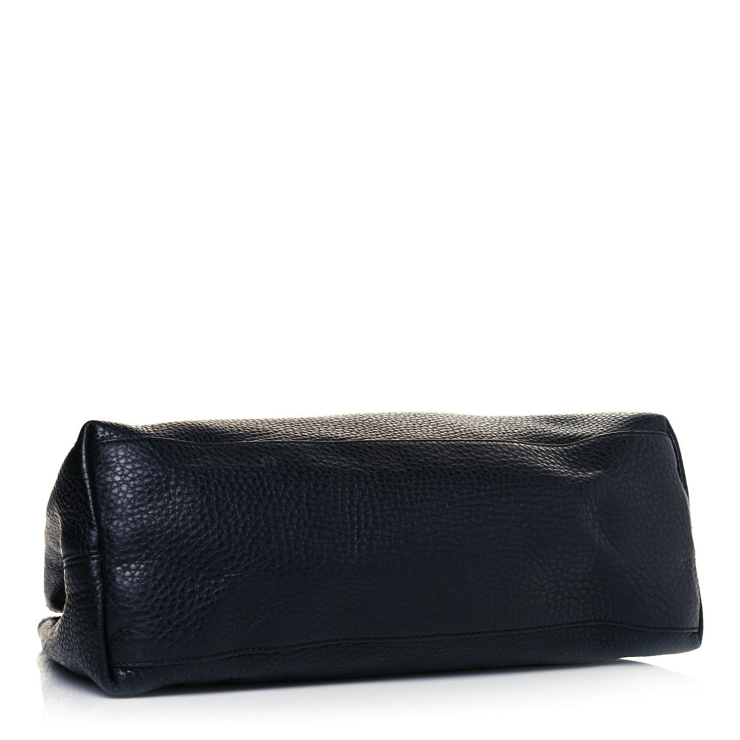 Pebbled Calfskin Medium Soho Chain Shoulder Bag Black