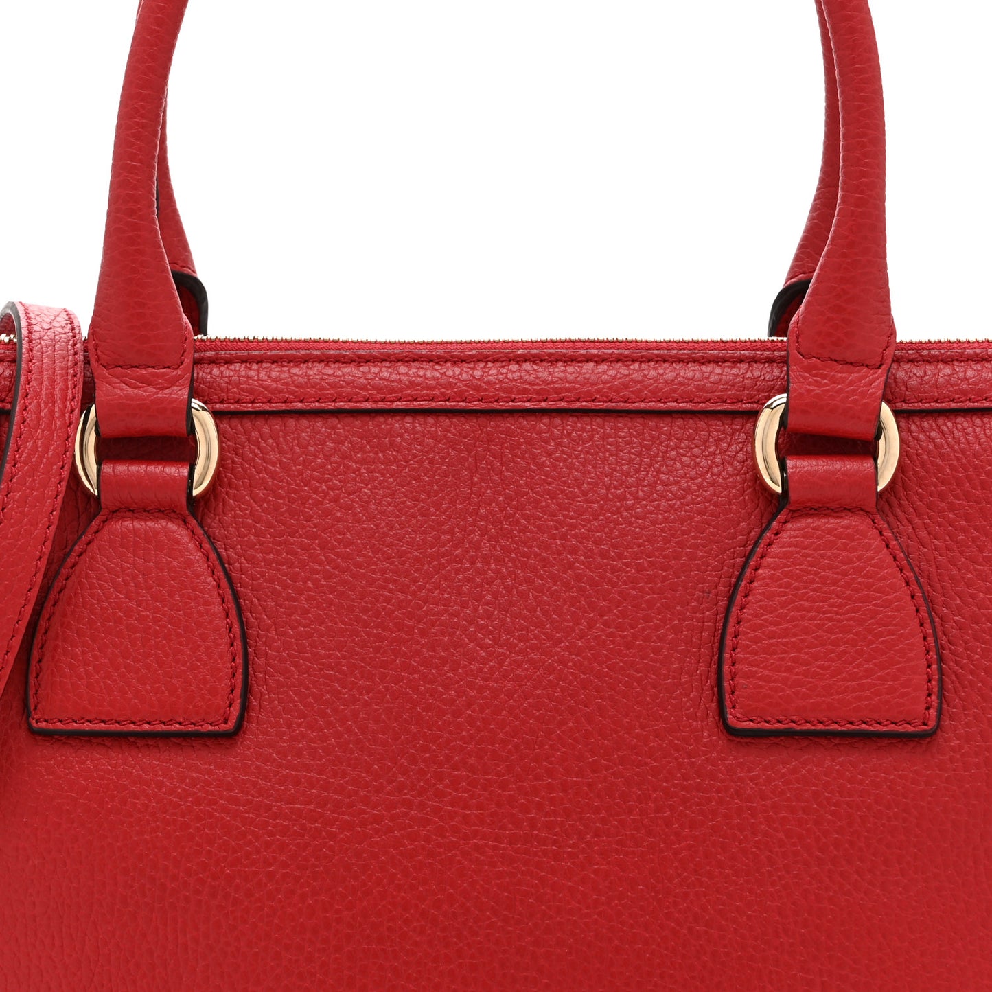 Dollar Calfskin GG Charm Satchel Red