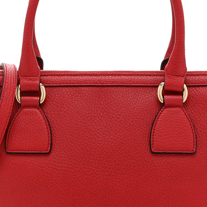Gucci Dollar Calfskin GG Charm Satchel Red 9 of 11