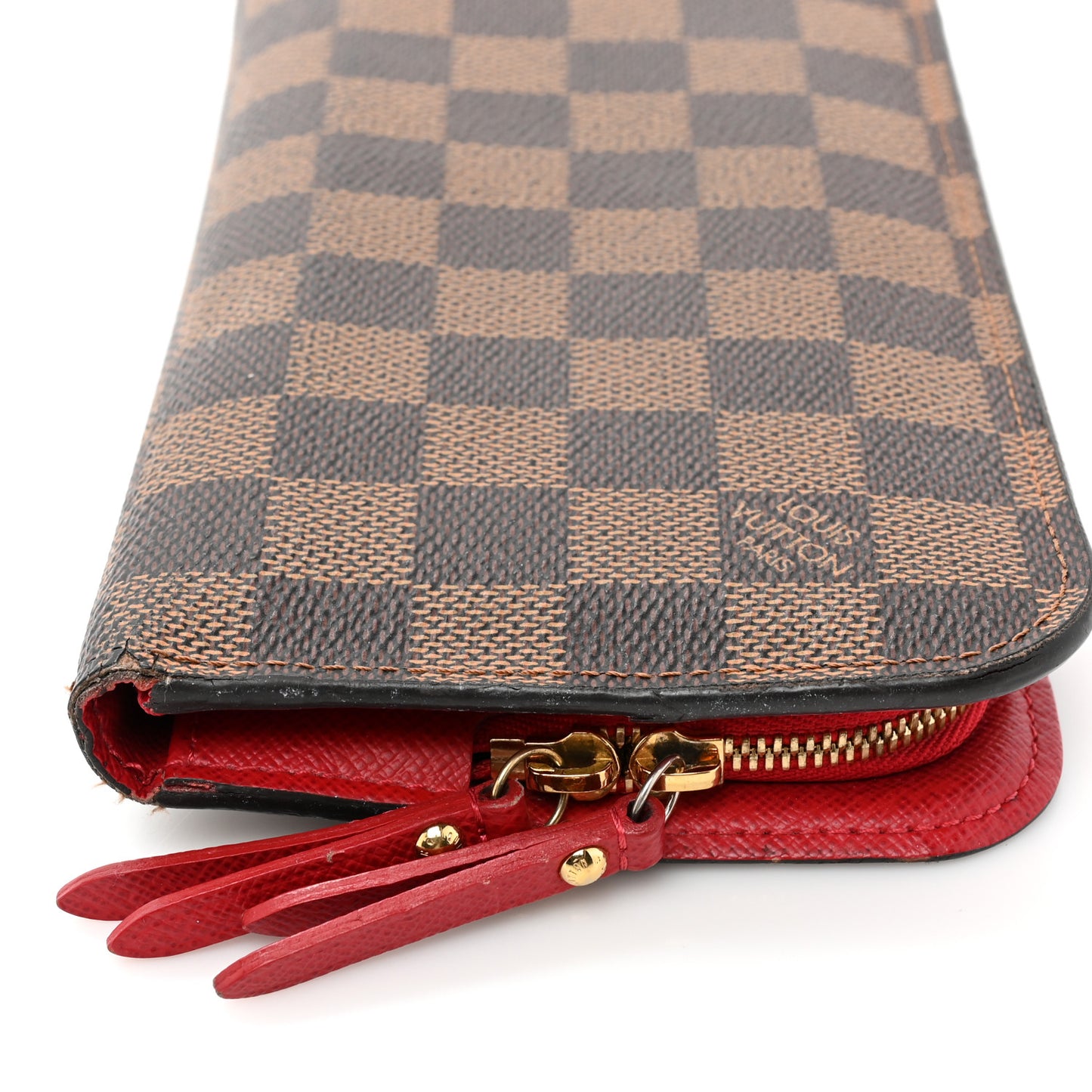 Damier Ebene Insolite Wallet Red