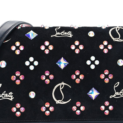 Christian Louboutin Calfskin Spikes Loubinthesky Paloma Clutch Black Multicolor 7 of 9