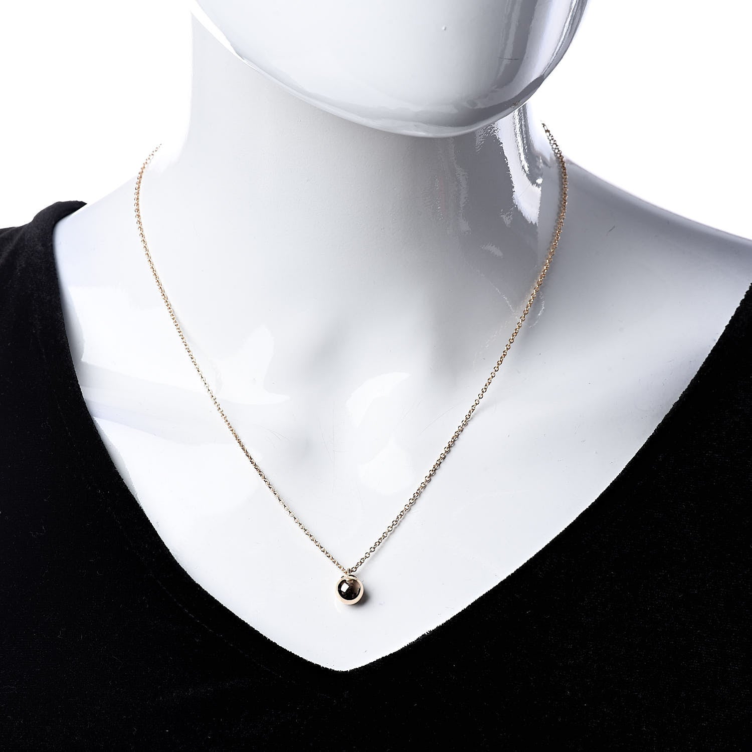 Tiffany 18K Rose Gold 8mm HardWear Ball Pendant Necklace 2 of 5