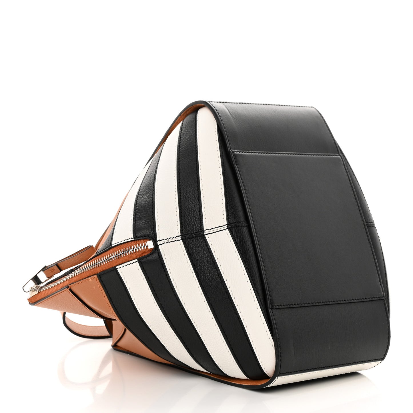 Calfskin Marine Stripe Small Hammock Shoulder Bag Tan