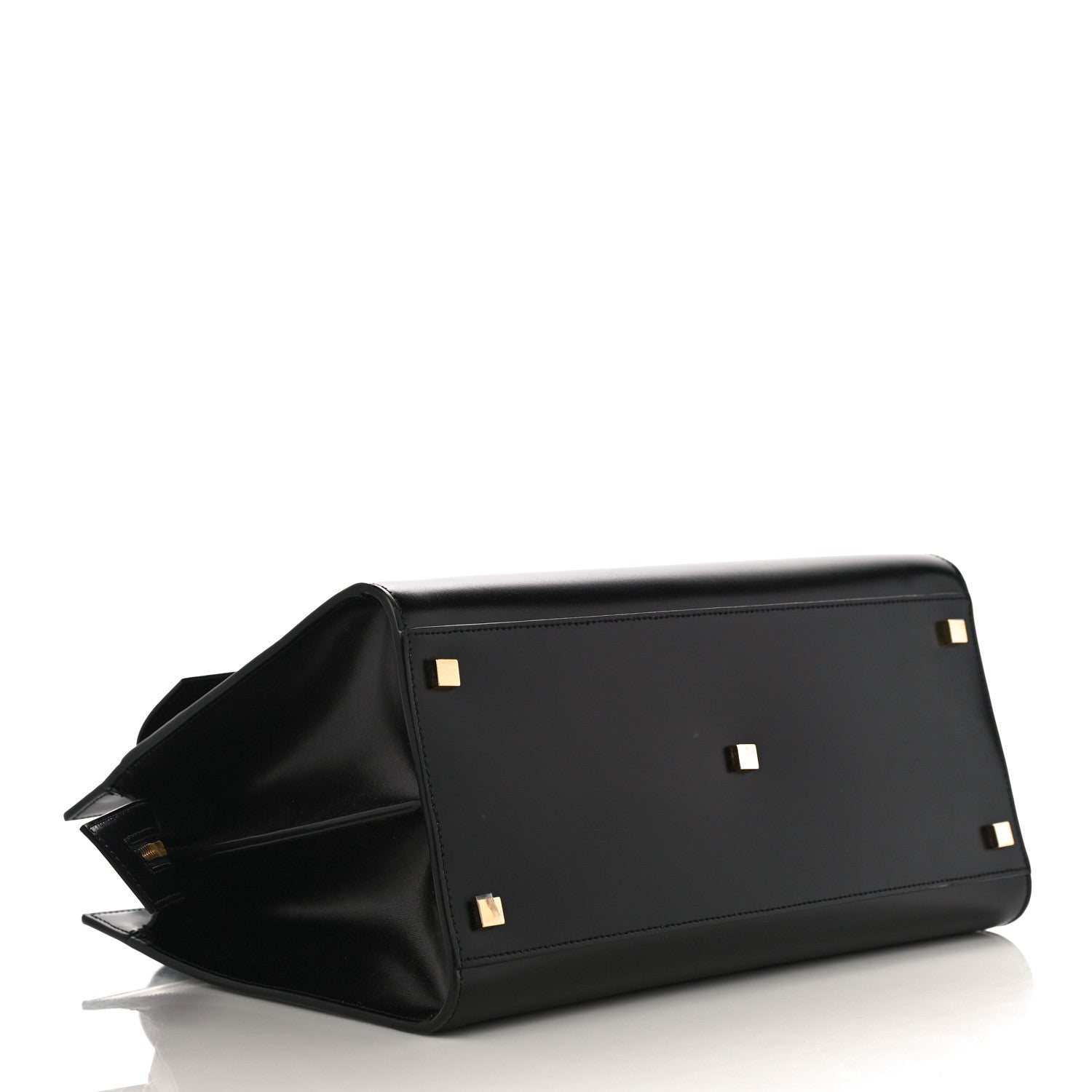 Saint Laurent Shiny Calfskin Medium Uptown Tote Black 4 of 10