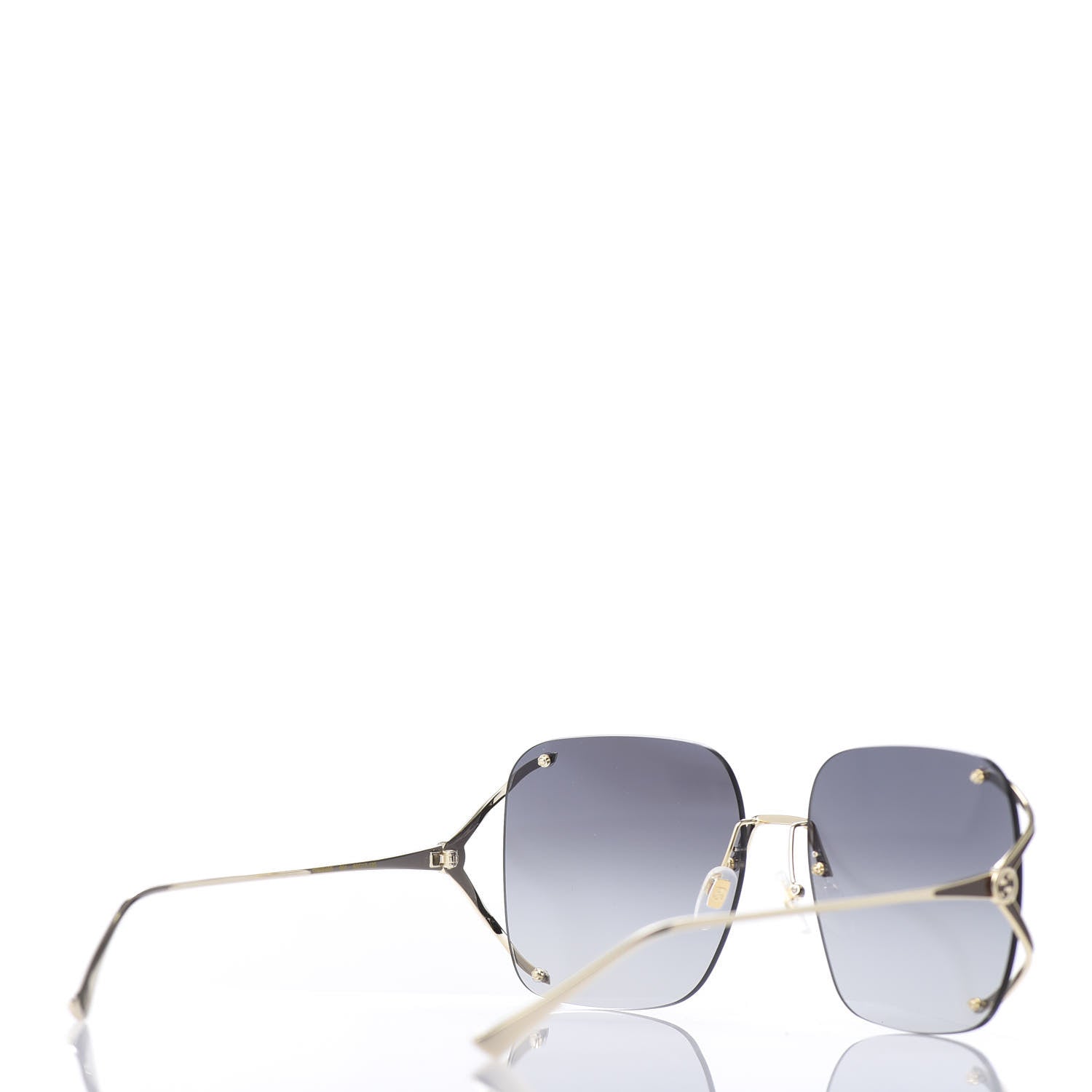 Gucci Oversized Sunglasses GG0646S Gold Black 4 of 7
