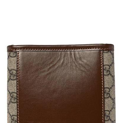Gucci GG Supreme Monogram Azalea Calfskin Medium Retro Interlocking G Tote Bag Beige Ebony Brown Sugar 13 of 14