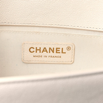 Chanel Caviar Quilted Medium Boy Flap White 6 of 15