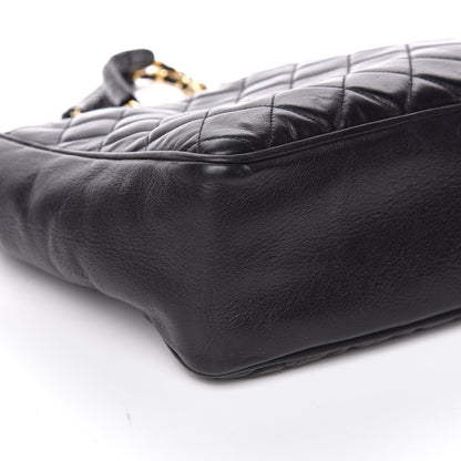 Chanel Lambskin Quilted Shoulder Bag Black 10 of 12