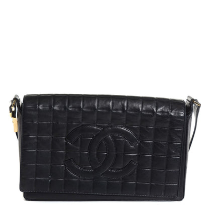 Chanel Lambskin Quilted Chocolate Bar CC Flap Black 1 of 8