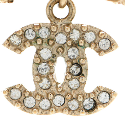 Chanel Crystal CC Bow Drop Earrings Gold 4 of 4