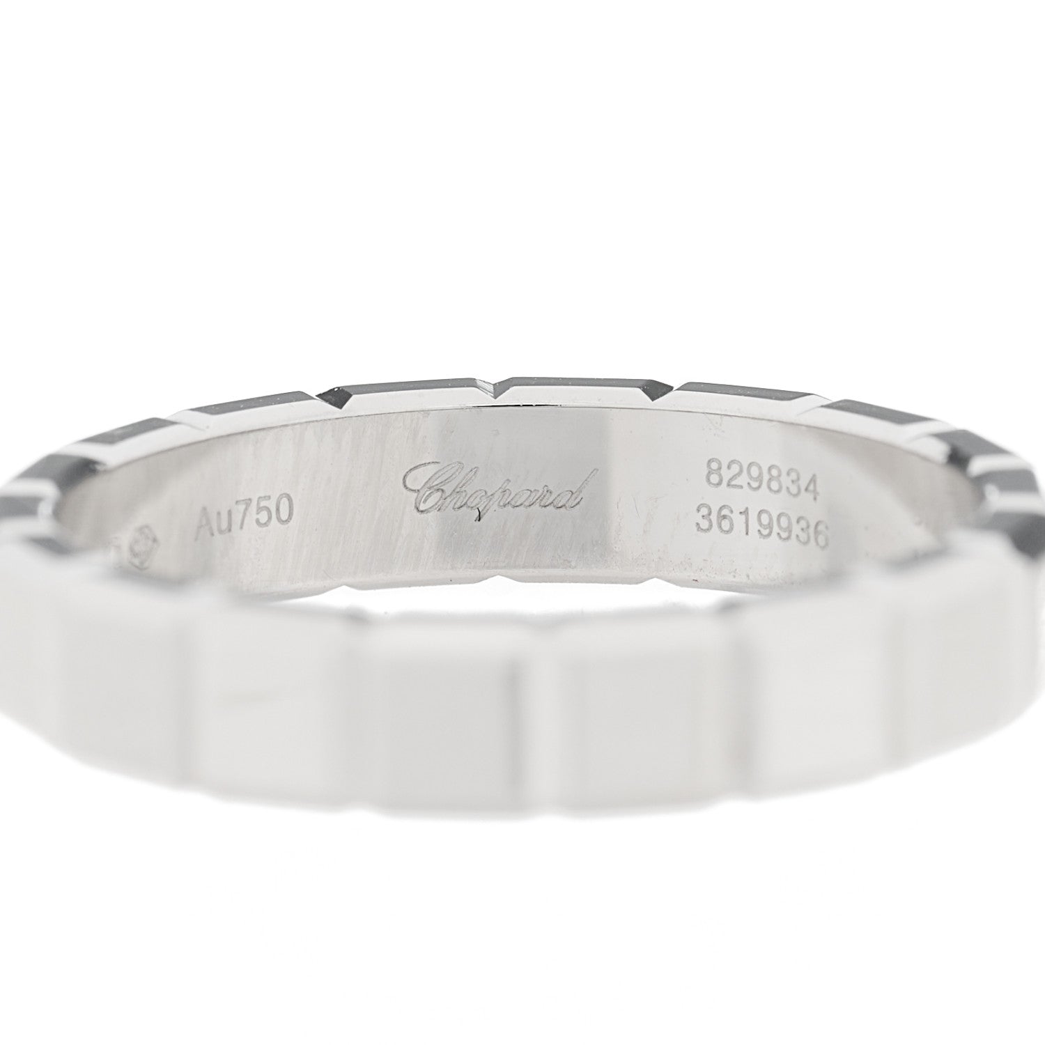 Chopard 18K White Gold Ice Cube Band Ring 55 7.25 5 of 6