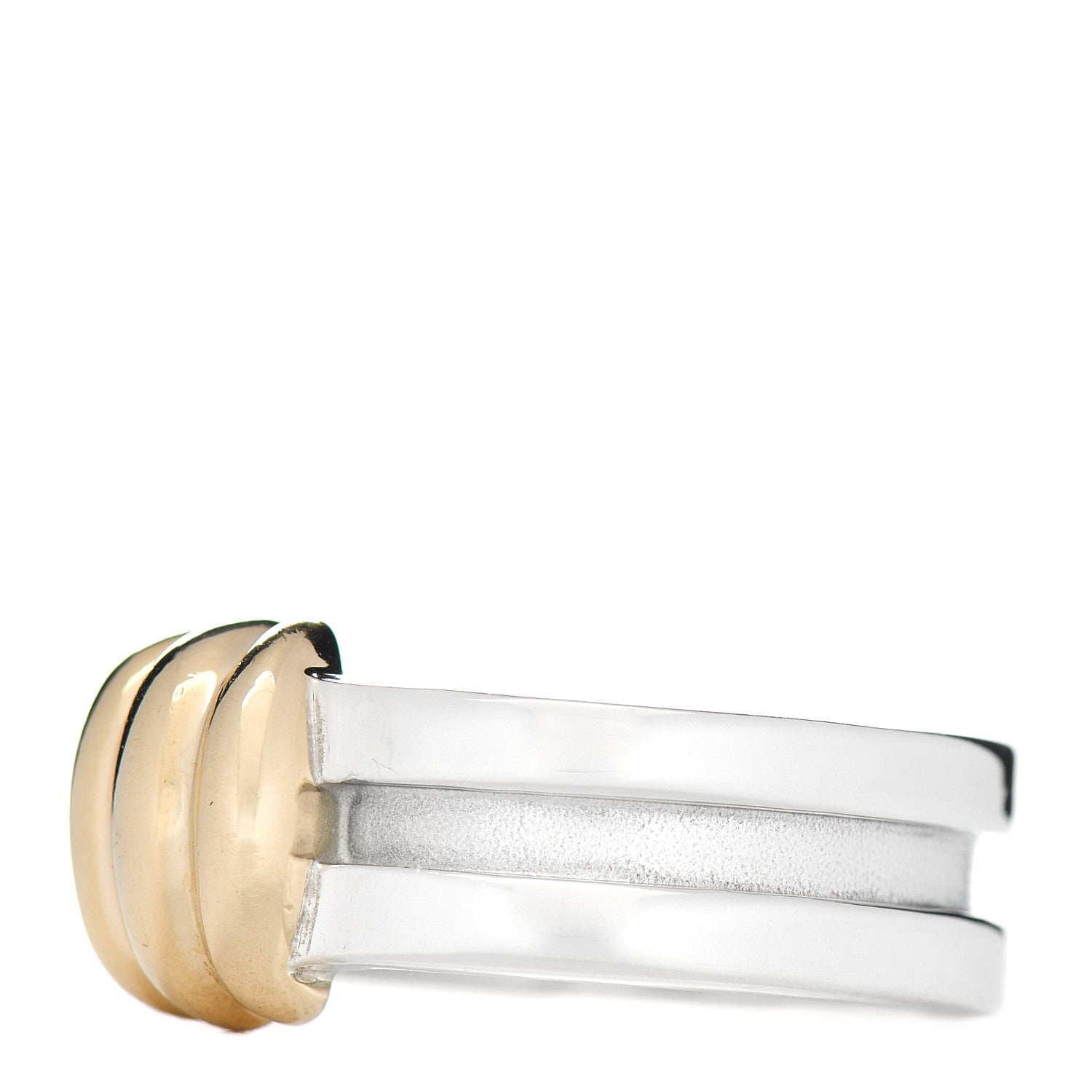 Tiffany Sterling Silver 18K Yellow Gold Atlas Groove Ring 54 7 3 of 5
