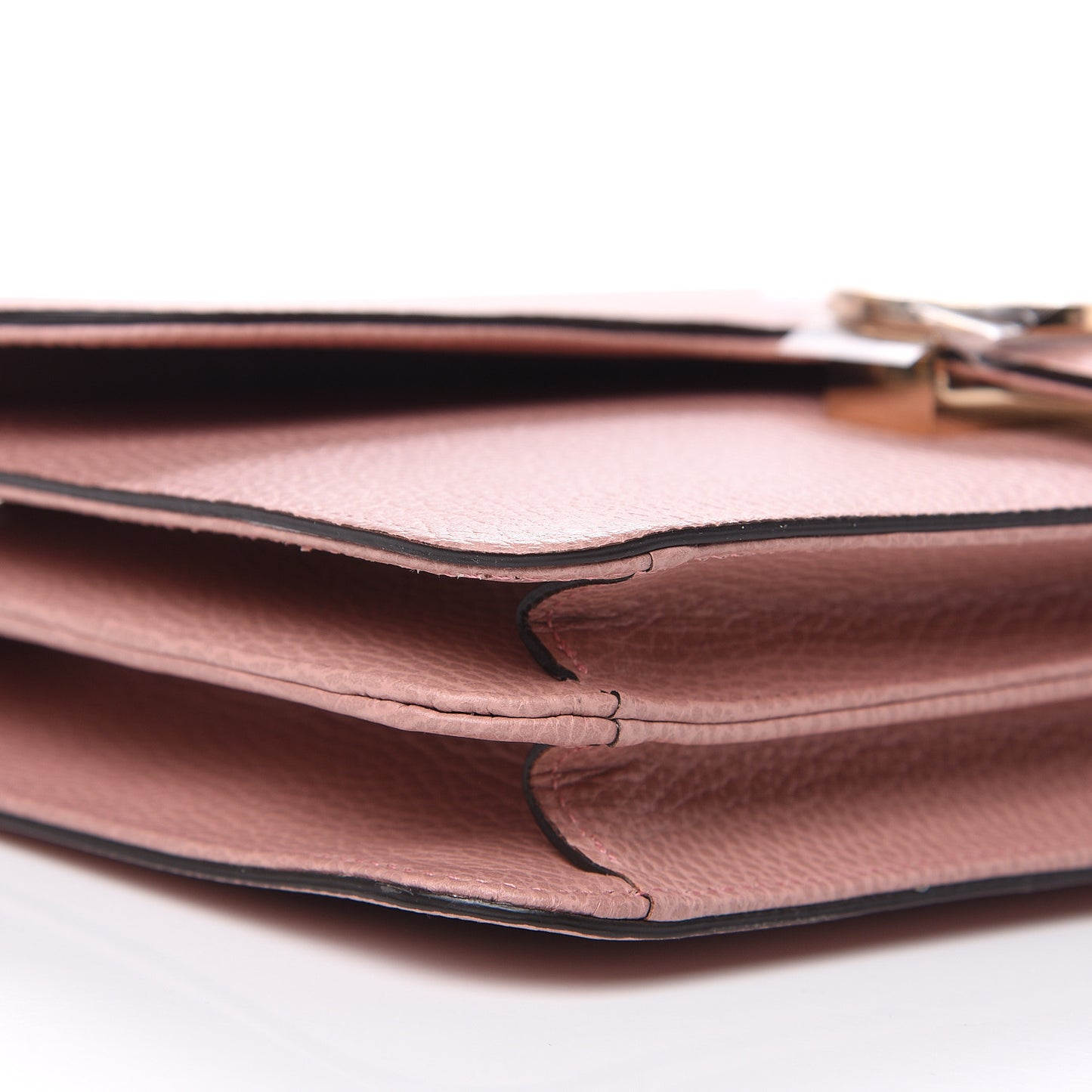 Dollar Calfskin Interlocking G Shoulder Bag Soft Pink