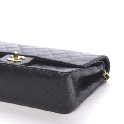 Chanel Lambskin Quilted Medium Double Flap Black 10 of 14