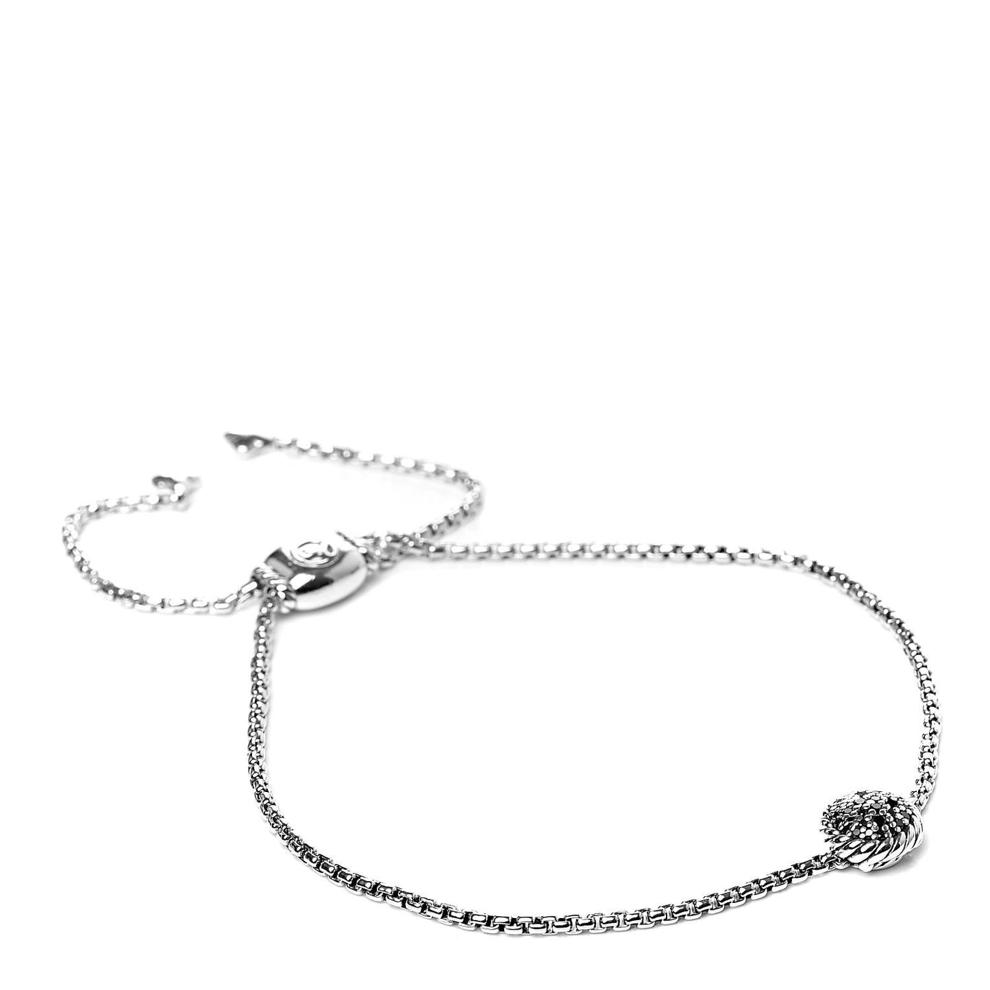 Sterling Silver Black Diamond Chatelaine Petite Bracelet