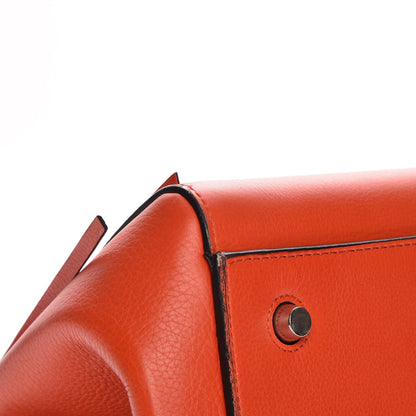 Celine Drummed Calfskin Medium Edge Shoulder Bag Vermillion 7 of 7