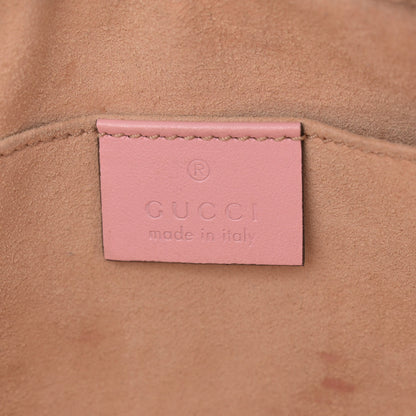 Gucci Calfskin Matelasse Small GG Marmont Chain Shoulder Bag Wild Rose 6 of 15