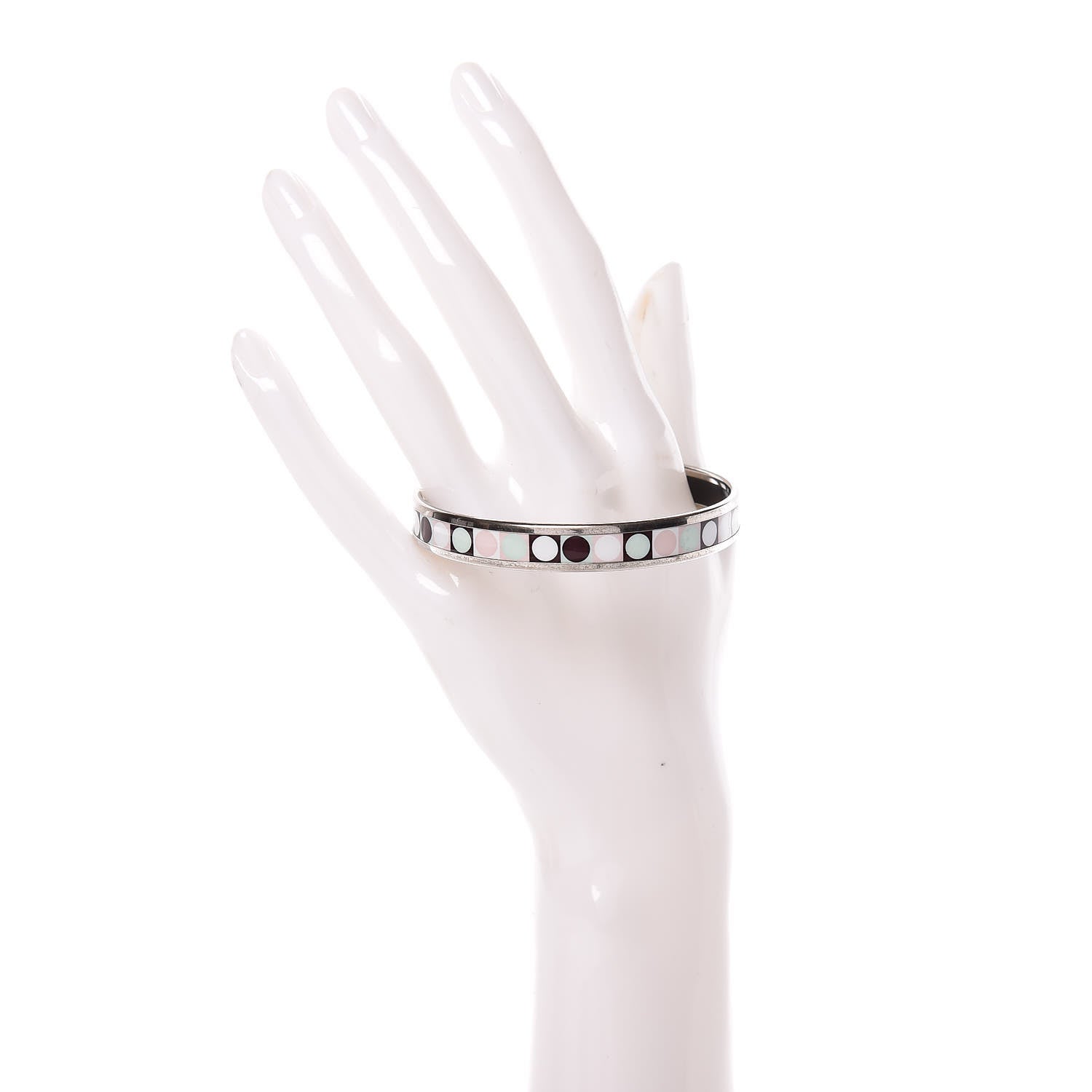 Hermes Enamel Printed Narrow Deco Dot Bracelet 65 2 of 5