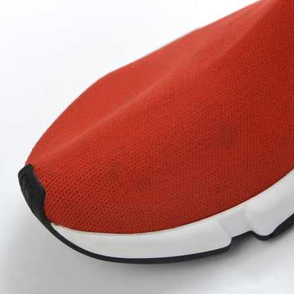Balenciaga Neoprene Knit Mens Speed Cuffed Sneakers 39 Red Black White 7 of 12