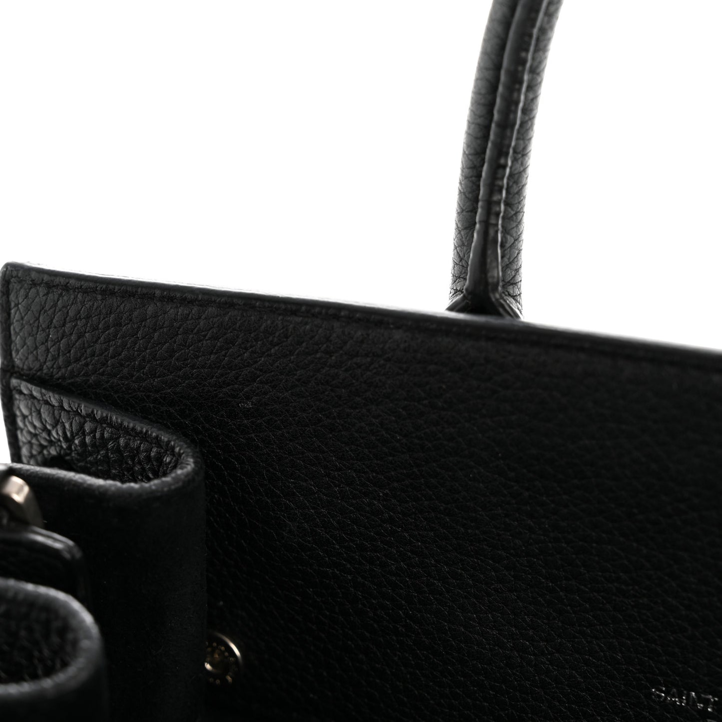 Grained Calfskin Nano Sac De Jour Souple Black Black
