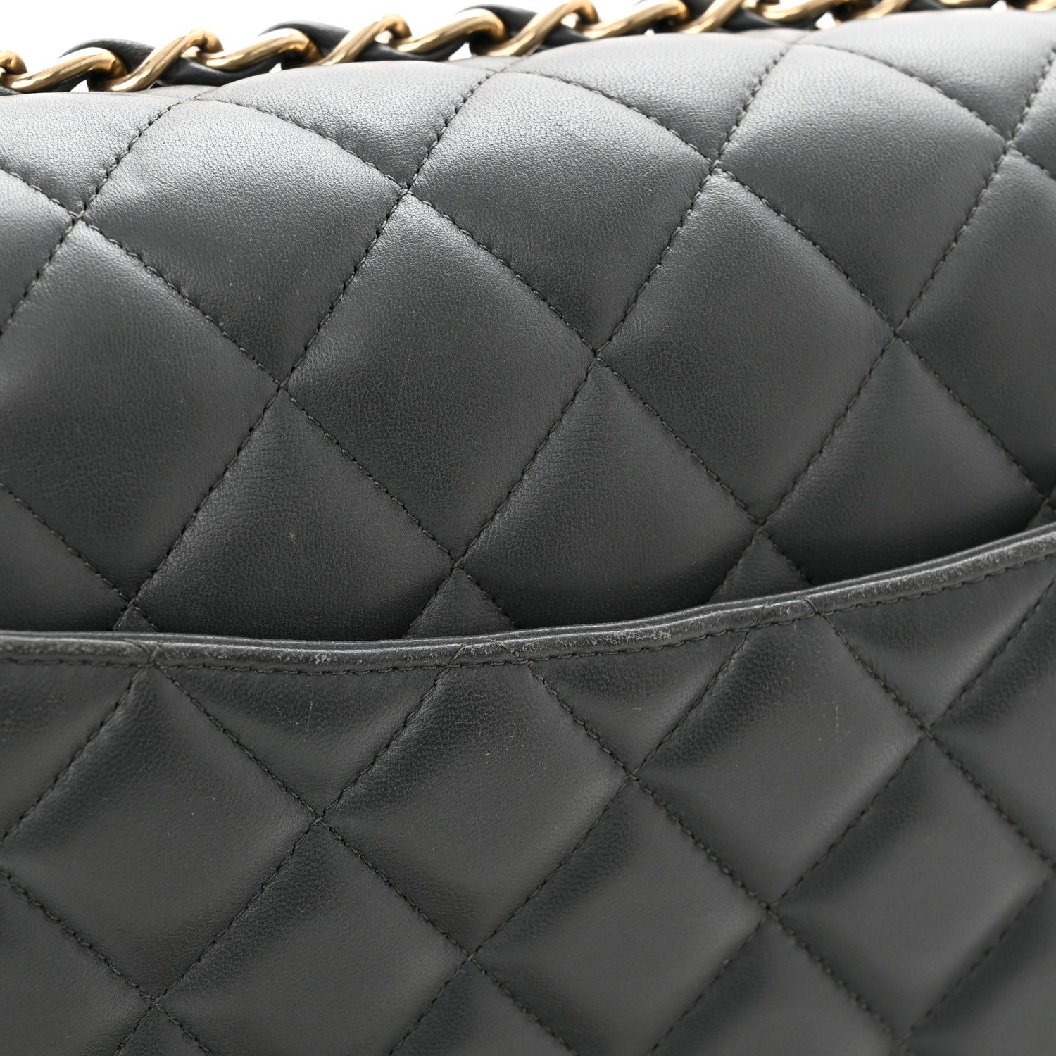 Chanel Caviar Quilted Jumbo Double Flap Dark Grey 15 of 16