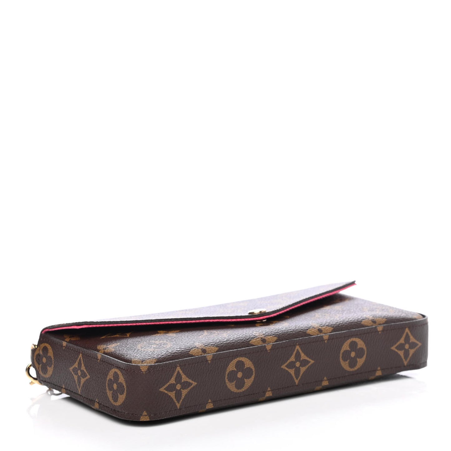 Monogram Pochette Felicie Chain Wallet Fuchsia