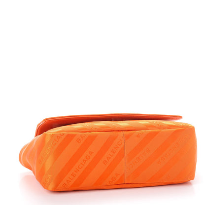 Balenciaga Nylon Jacquard Diagonal Logo S BB Round Shoulder Bag Orange Sanguine 4 of 9