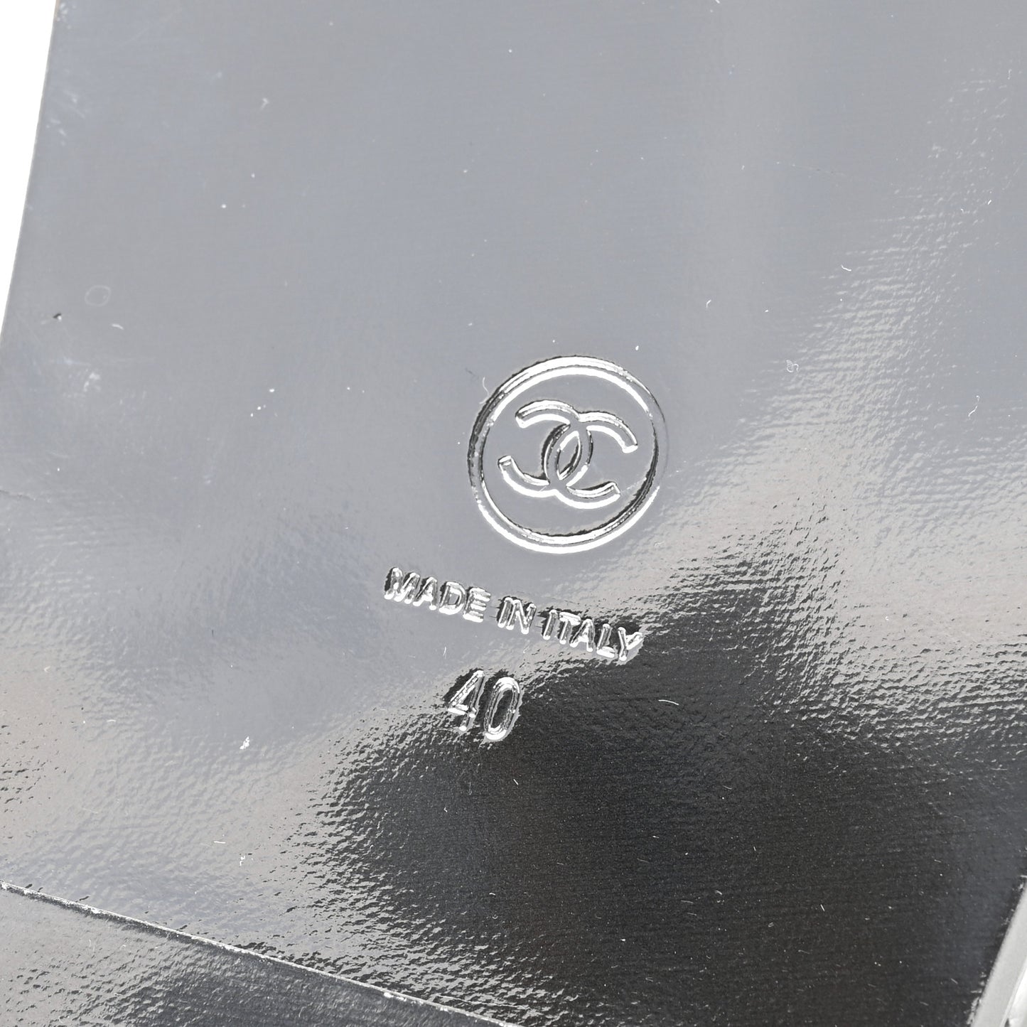 Laminated Lambskin Printed CC Dad Sandals 40 Silver Multicolor