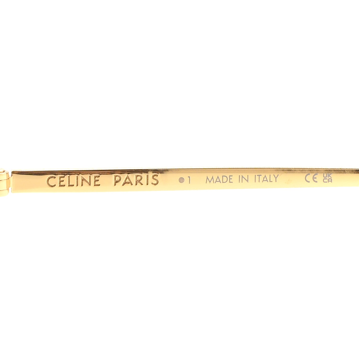 Celine Metal Rhinestone Sunglasses CL40285U Gold 5 of 7