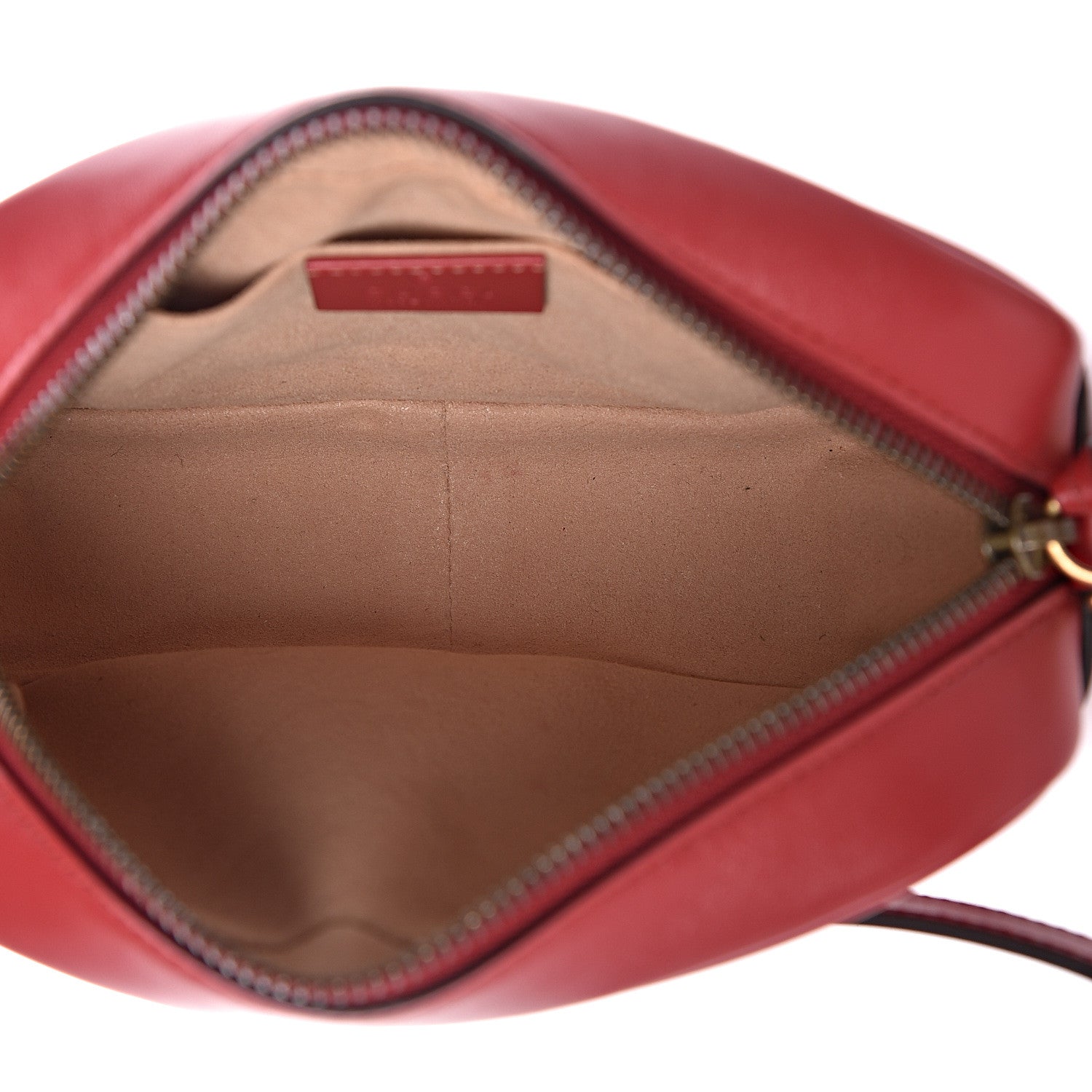 Gucci Calfskin Matelasse Mini GG Marmont Chain Shoulder Bag Hibiscus Red 5 of 10
