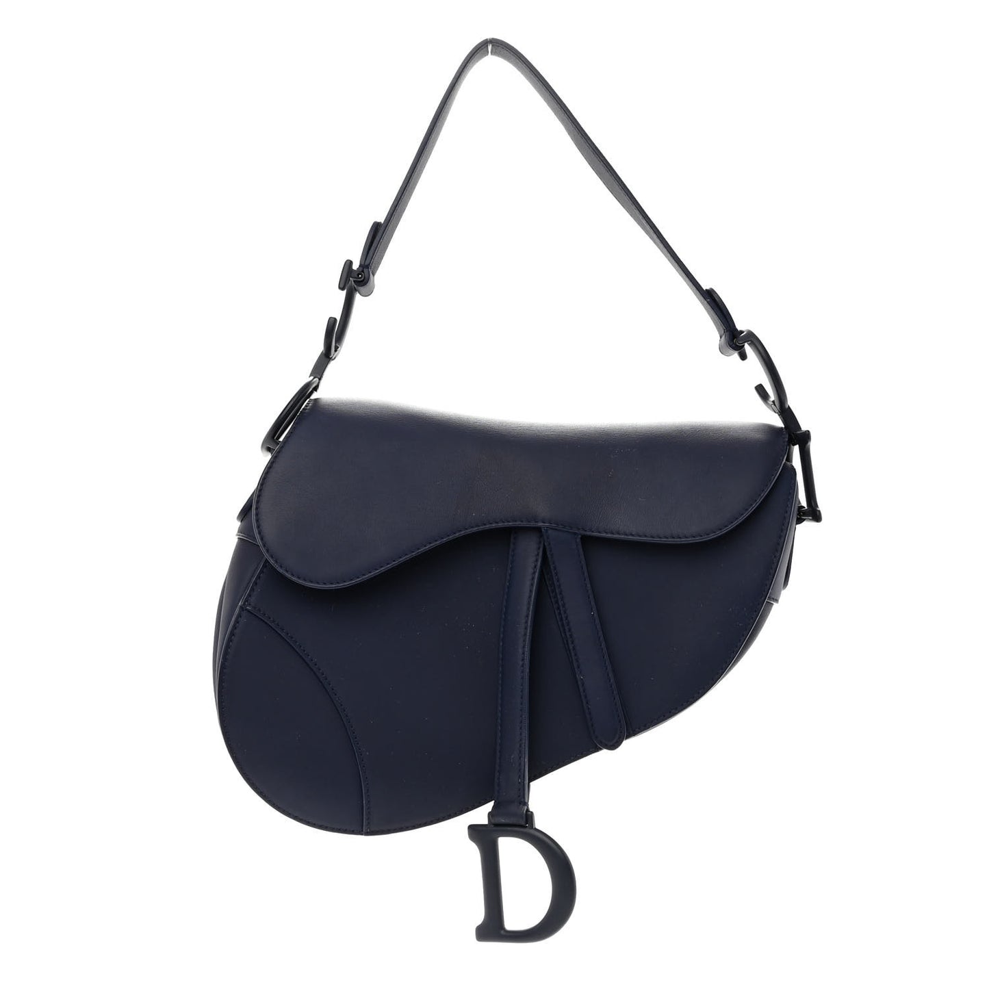 Ultra Matte Calfskin Saddle Bag Blue
