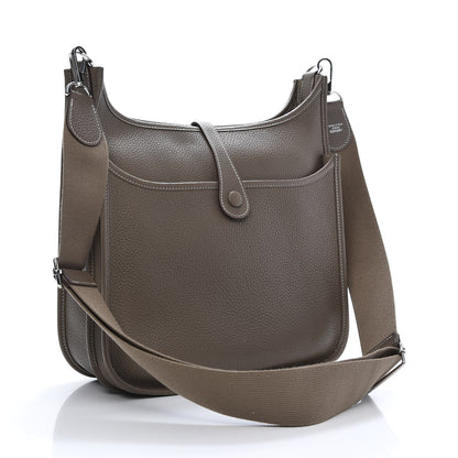 Hermes Taurillon Clemence Evelyne III PM Etoupe 3 of 11