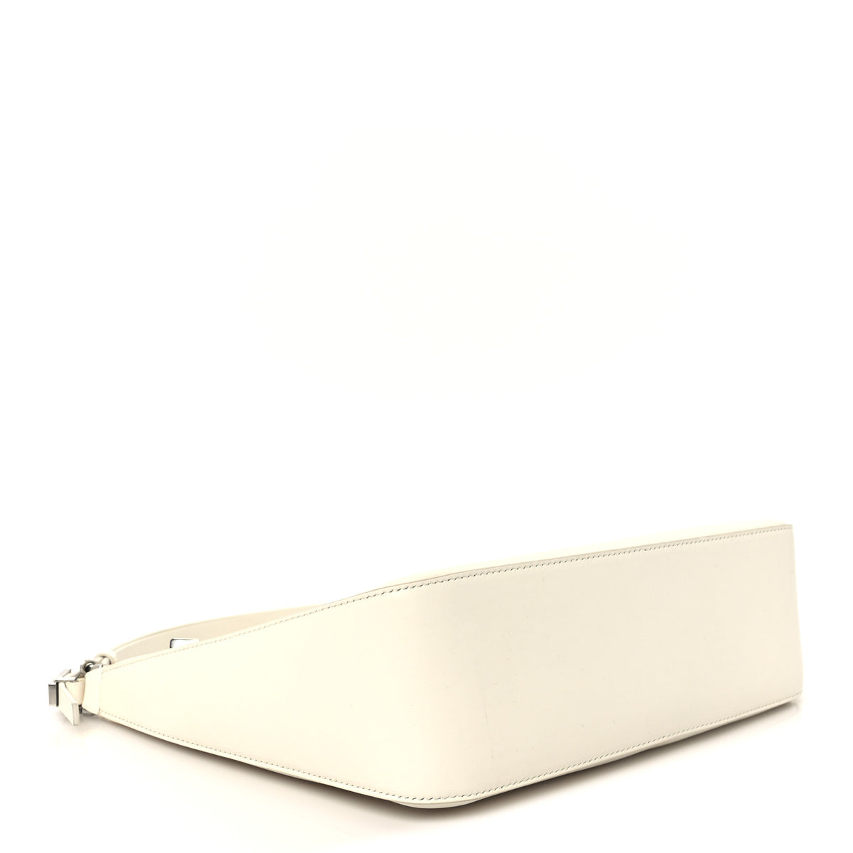 Smooth Calfskin Small Moon Cut Out Shoulder Bag Ivory