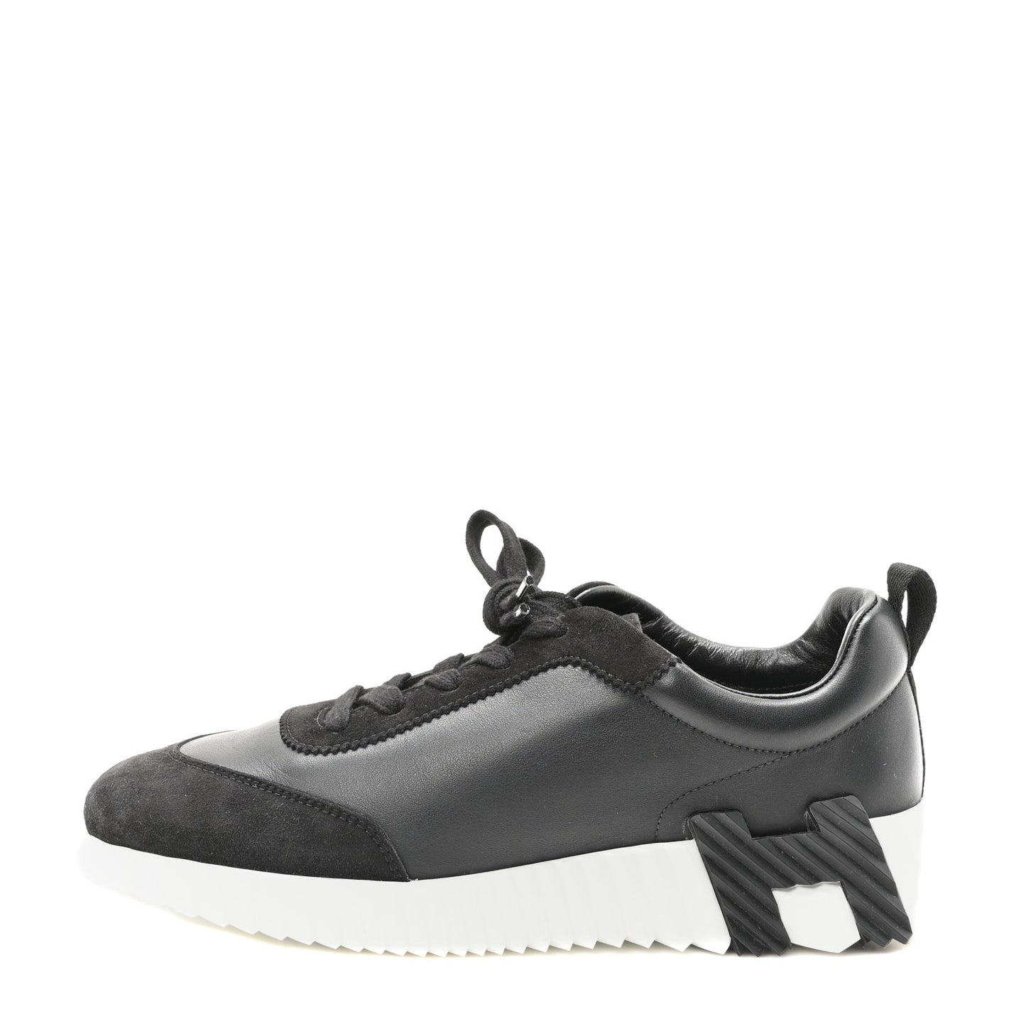 Goatskin Suede Goatskin Bouncing Sneakers 39.5 Black
