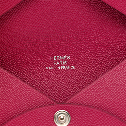 Hermes Epsom Calvi Card Case Rose Pourpre 6 of 6