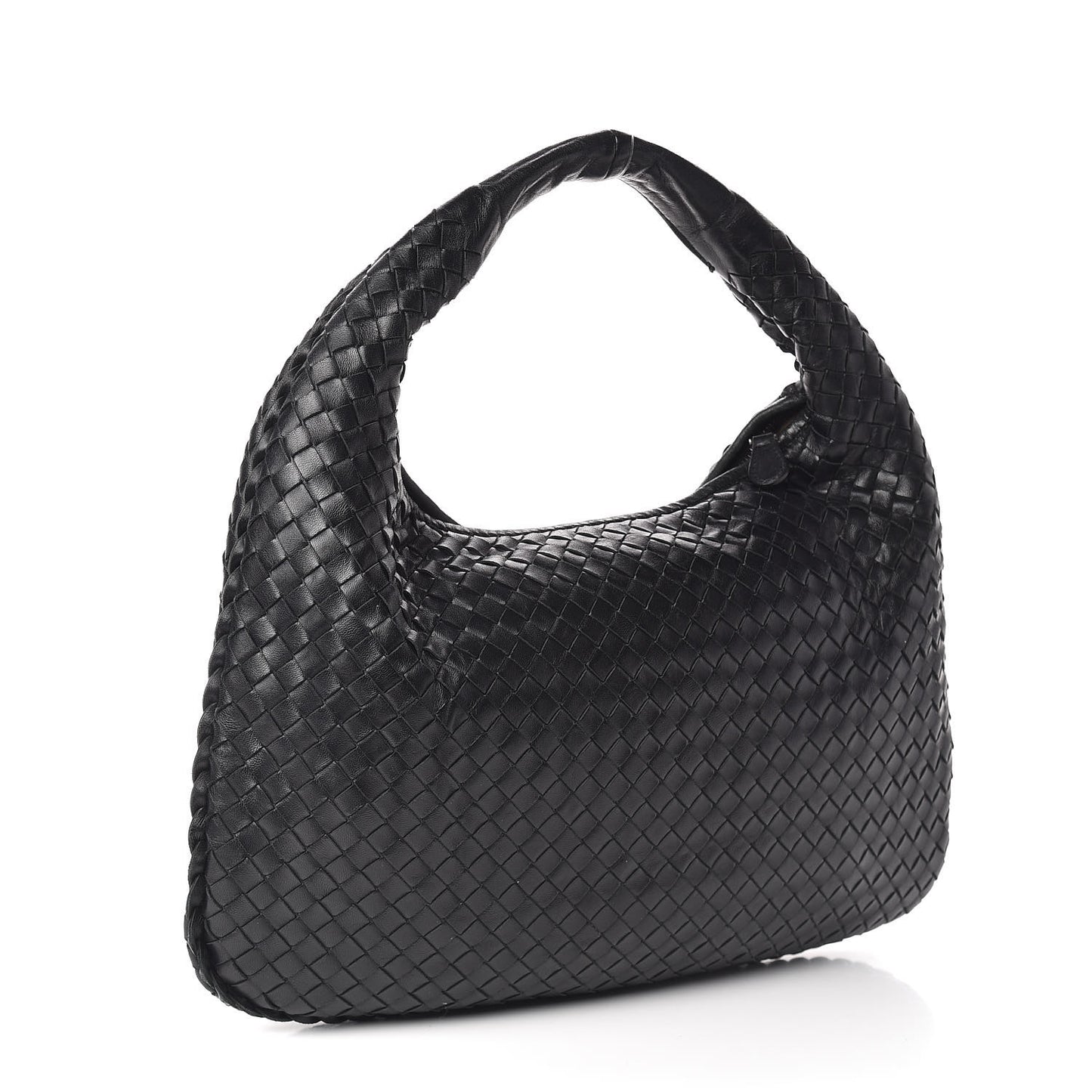 Nappa Intrecciato Medium Veneta Hobo Black