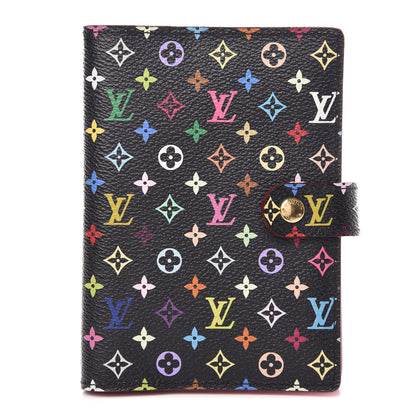 Louis Vuitton Monogram Multicolor Small Ring Agenda Cover Black Grenade 1 of 7