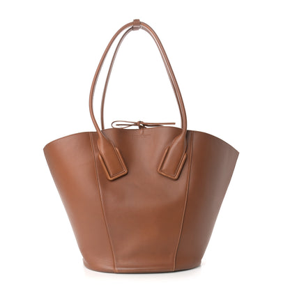 Bottega Veneta Calfskin Basket Tote Wood 1 of 12