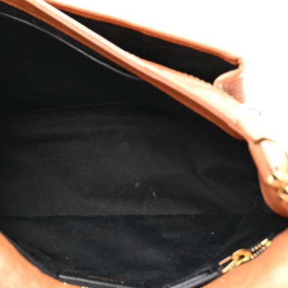 Saint Laurent Crinkled Calfskin Matelasse Monogram Medium Niki Chain Satchel Caramel 5 of 14