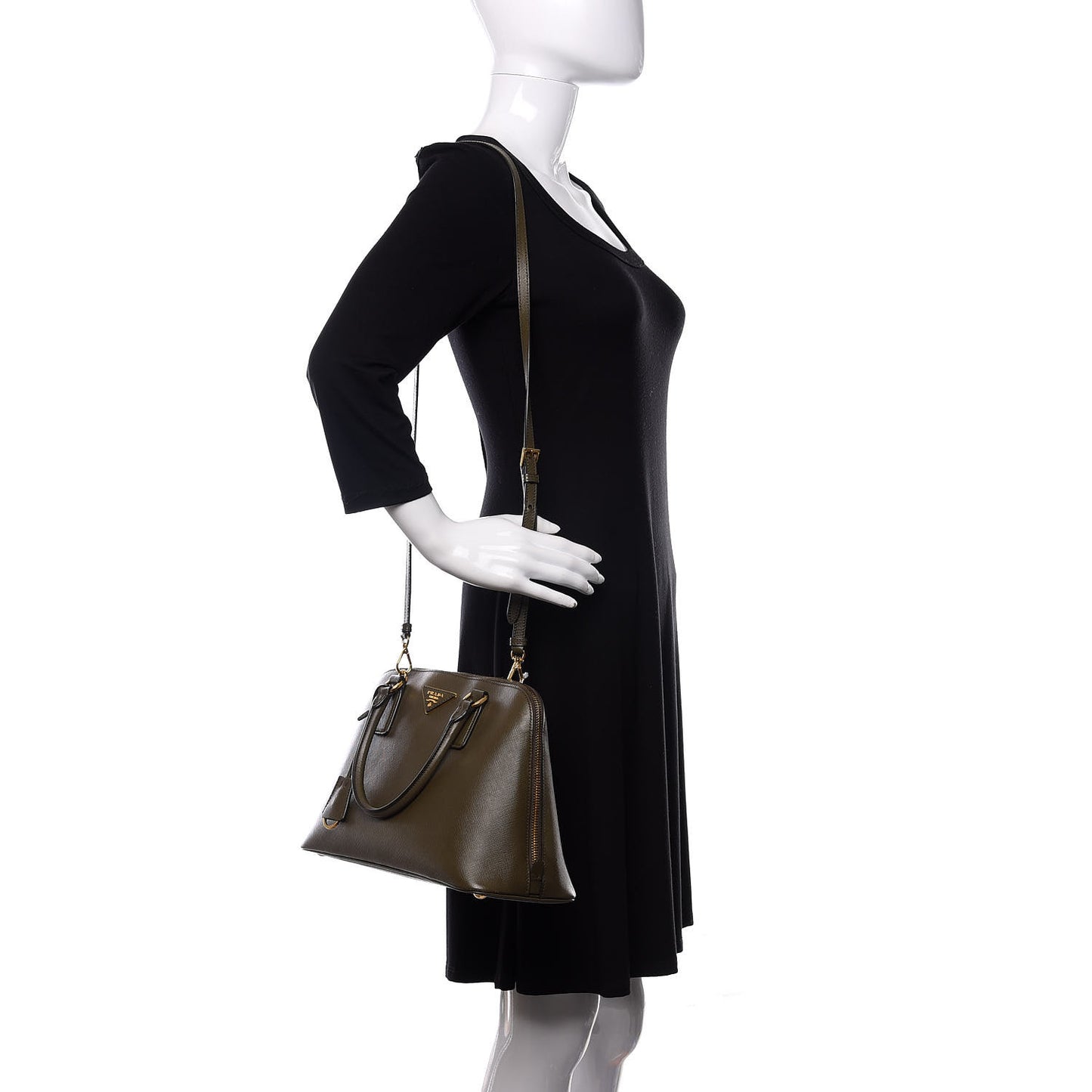 Saffiano Lux Medium Promenade Tote Militare
