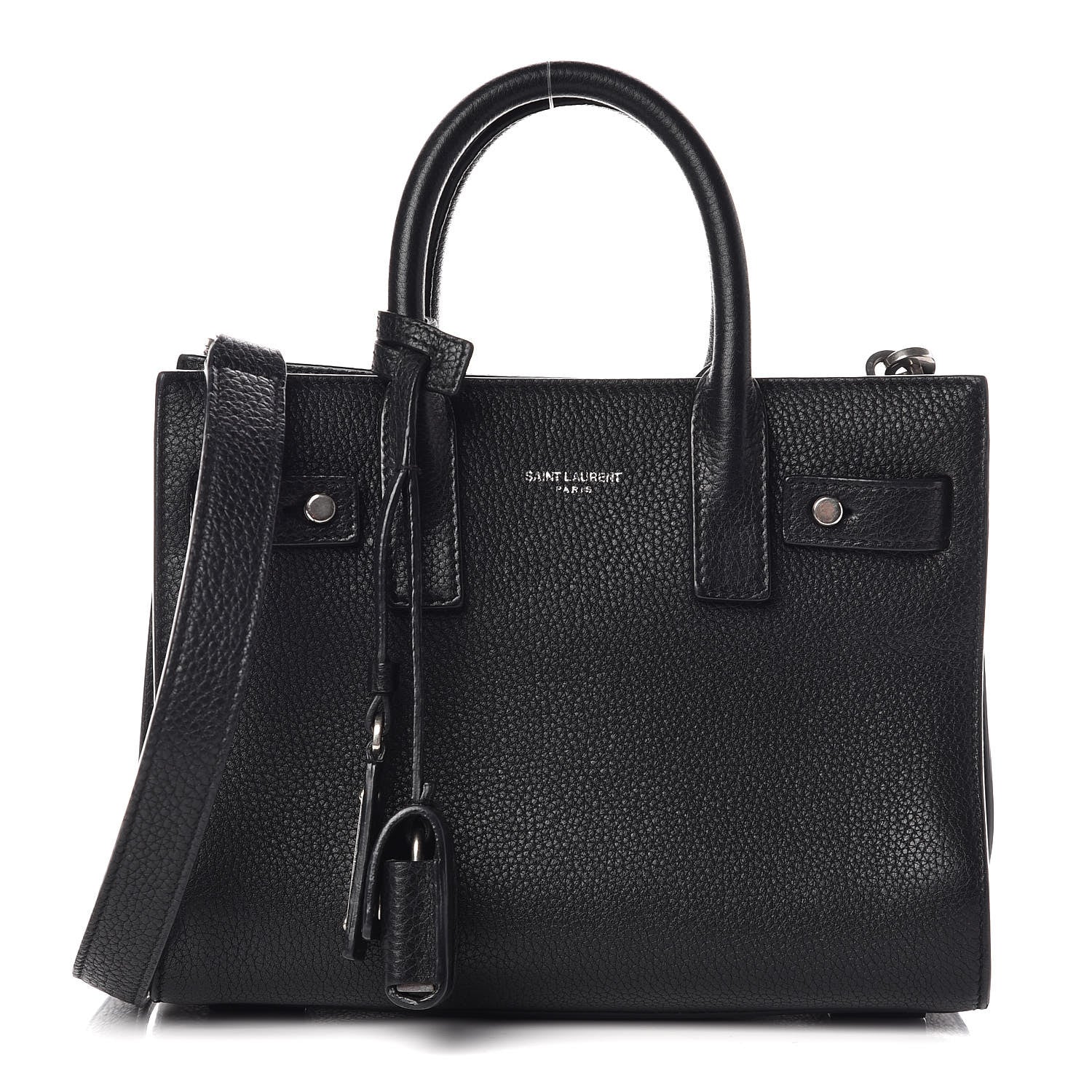 Saint Laurent Grained Calfskin Nano Sac De Jour Souple Black 1 of 10