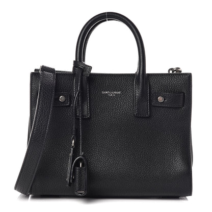 Saint Laurent Grained Calfskin Nano Sac De Jour Souple Black 1 of 10