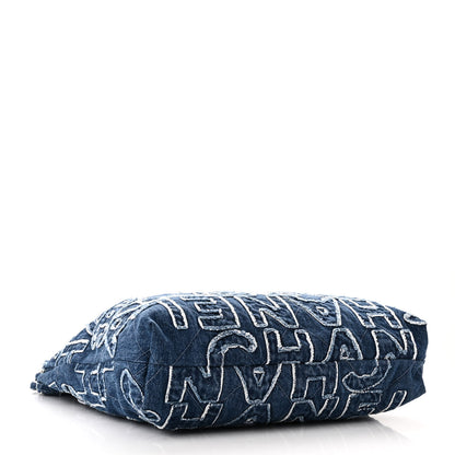 Chanel Denim Patchwork Logo 22 Blue 5 of 11