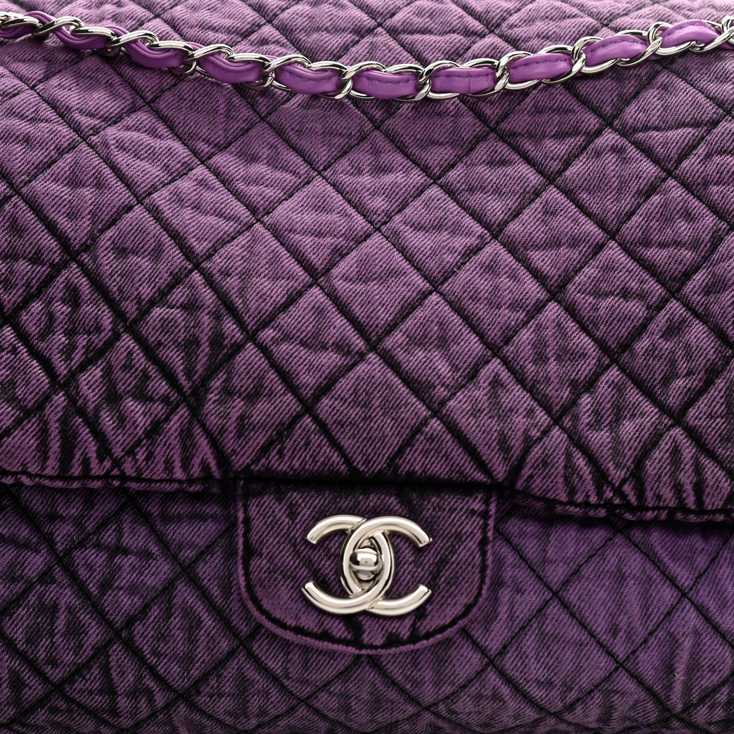 Denim Quilted Denimpression XXL Flap Purple Black