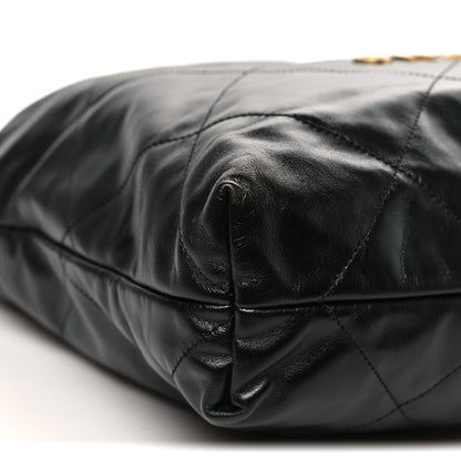 Chanel Shiny Calfskin Quilted Chanel 22 Black 10 of 12