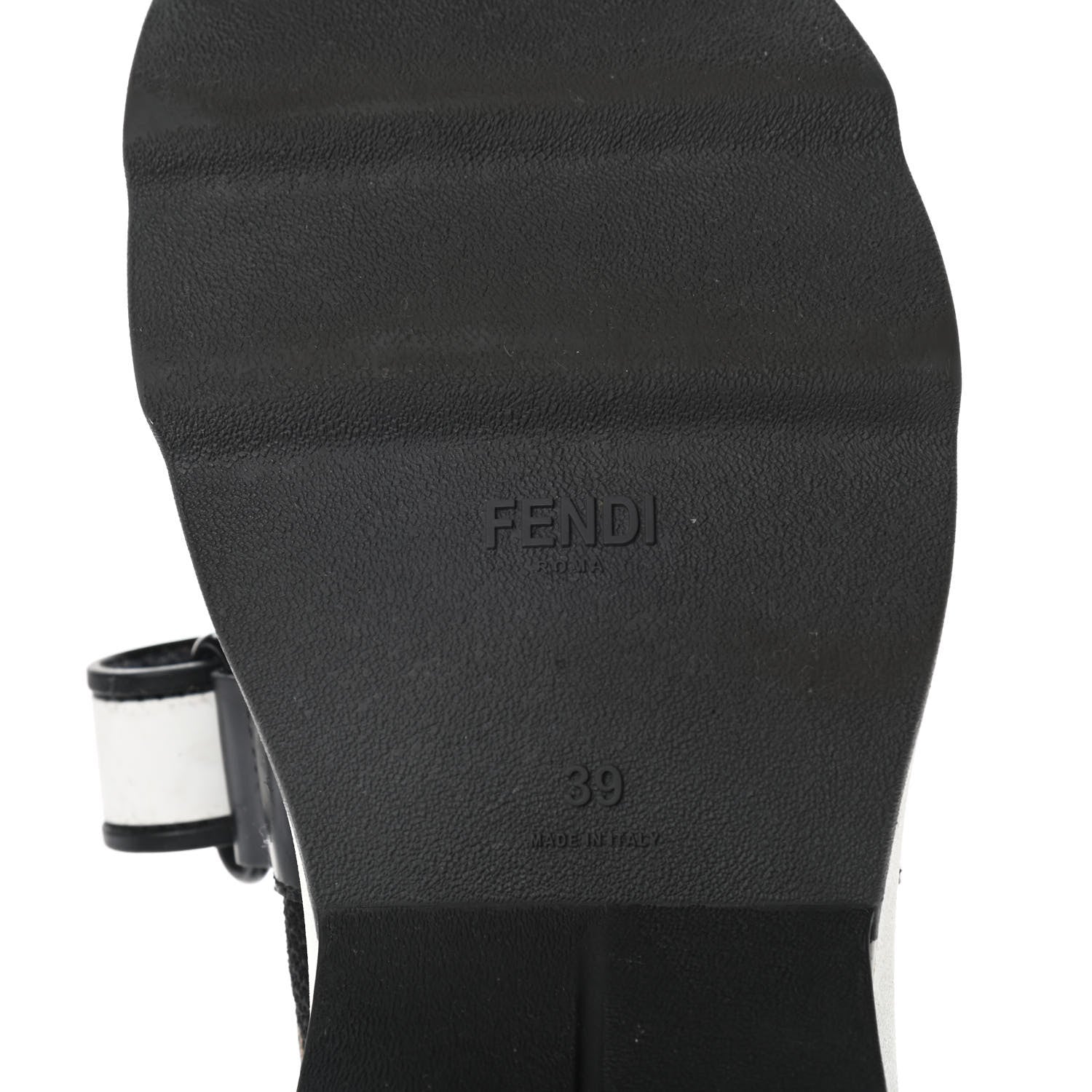 Fendi Stretch Yarn FF Stiff Band Rockoko Sneakers 39 Black White Tobacco 16 of 24