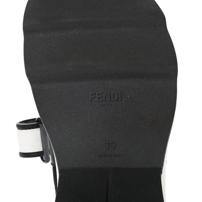 Fendi Stretch Yarn FF Stiff Band Rockoko Sneakers 39 Black White Tobacco 16 of 24